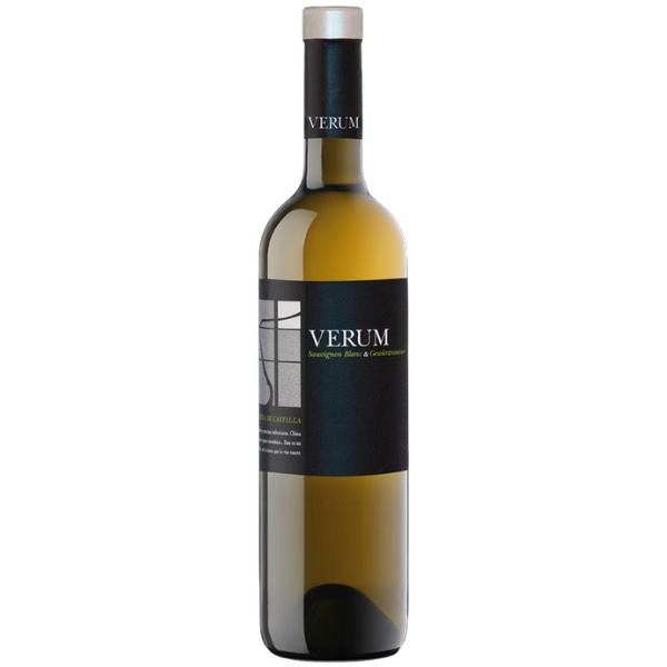 Botella de vino blanco ecológico Verum Coupage Sauvignon Blanc y Gewürztraminer para restaurantes en Cantabria por L'abuela Maruchi