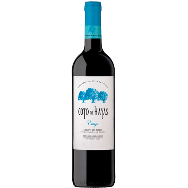 Botella de vino tinto Coto de Hayas Crianza para asadores y restaurantes tradicionales de Cantabria