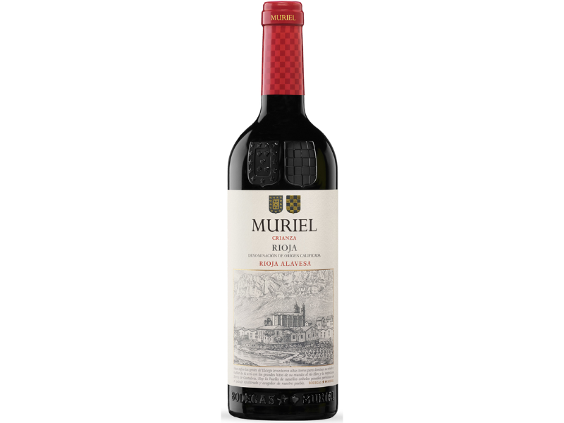 Botella vino crianza bodegas Muriel