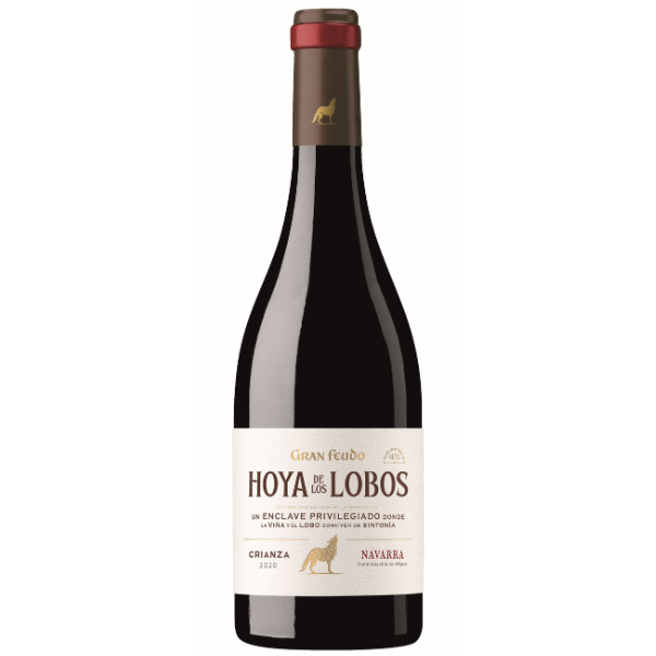 Hoya de los lobos Tinto Vino tinto de navarra con uvas Tempranillo, Merlot, Garnacha, Cabernet Sauvignon.